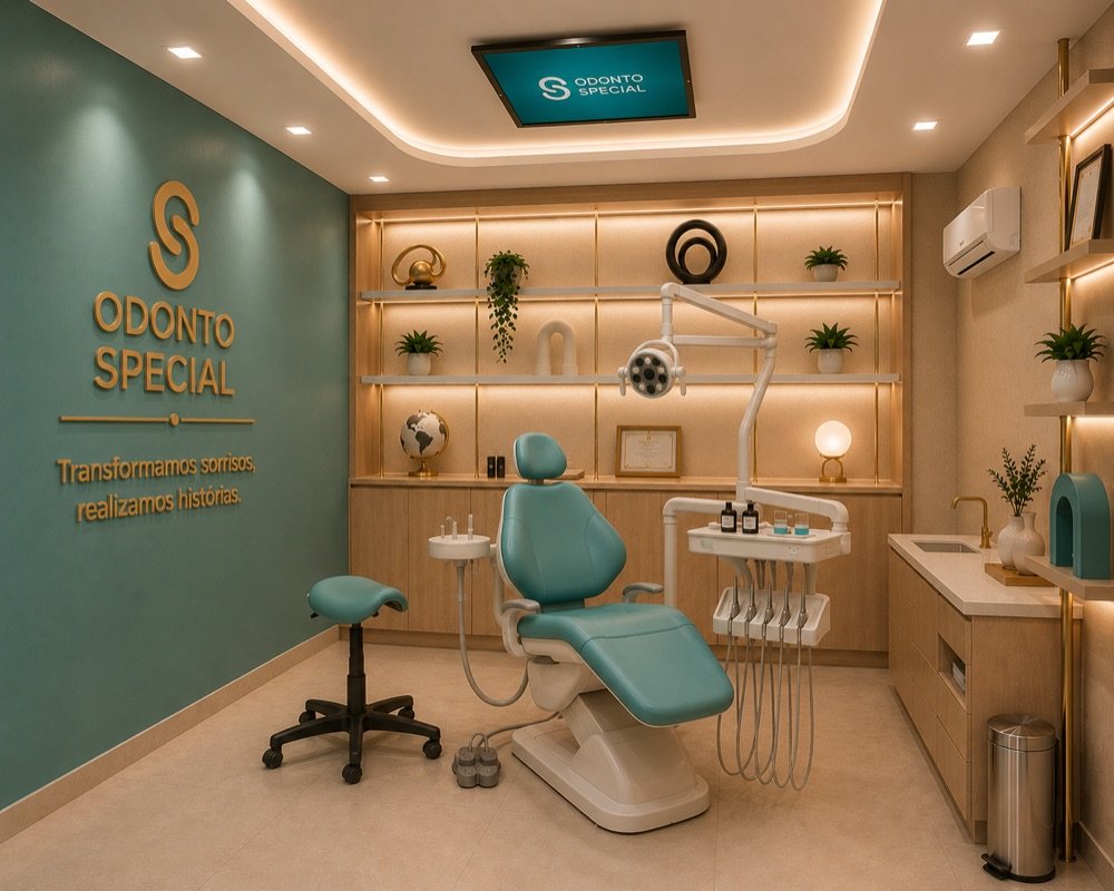 Sala de atendimento de uma unidade Odonto Special